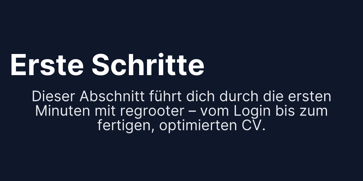 regrooter - Erste Schritte